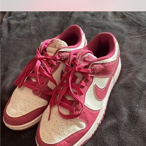 Nike Women's Fuchsia and White Sneakers